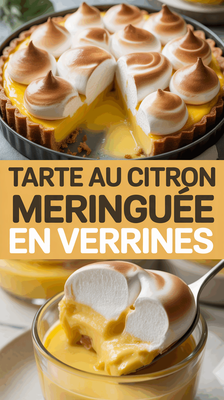 Tarte au citron meringuée en verrines