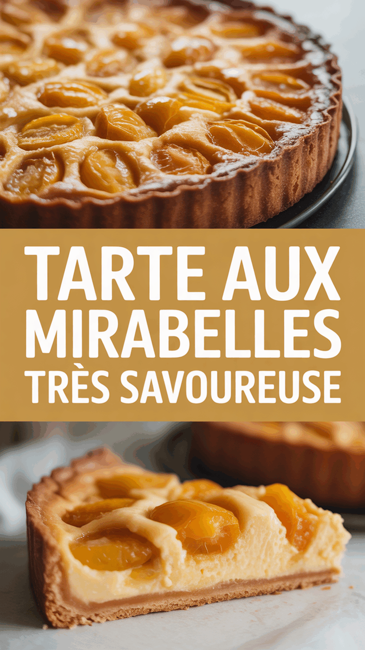 Tarte aux mirabelles très savoureuse