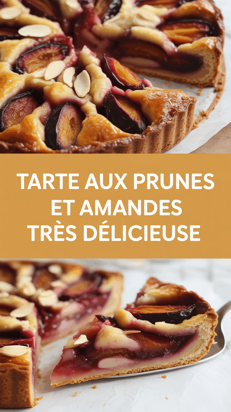 Tarte aux prunes et amandes très délicieuse