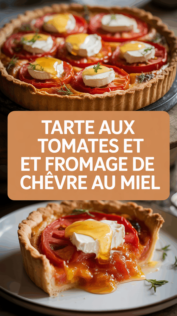 Tarte aux tomates et fromage de chèvre au miel