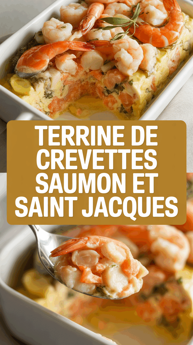 Terrine de Crevettes Saumon et saint jacques