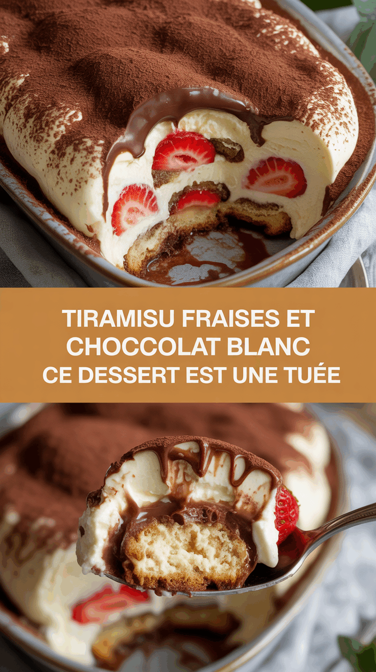 Tiramisu fraises et chocolat blanc Ce dessert est une tuerie