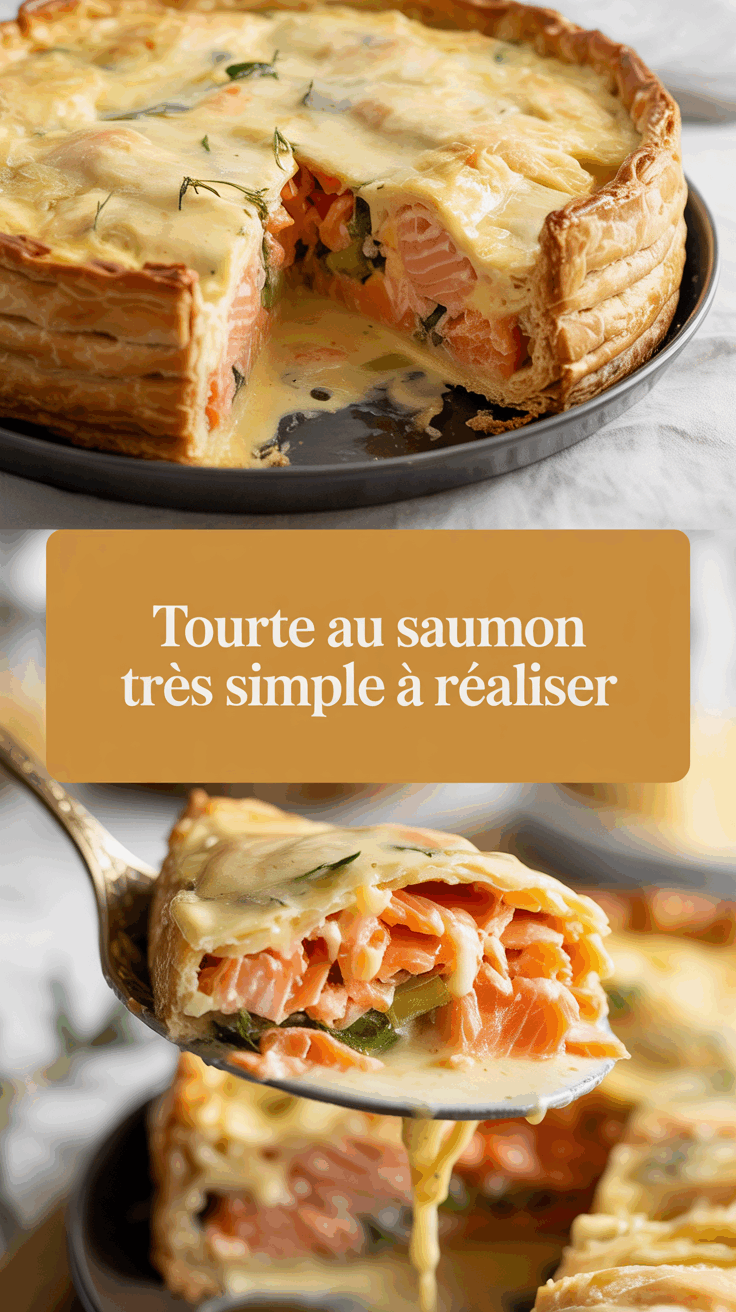 Tourte au saumon très simple à réaliser
