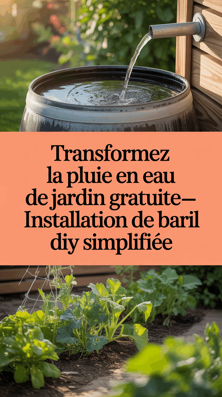 Transformez la pluie en eau de jardin gratuite—installation de baril DIY simplifiée