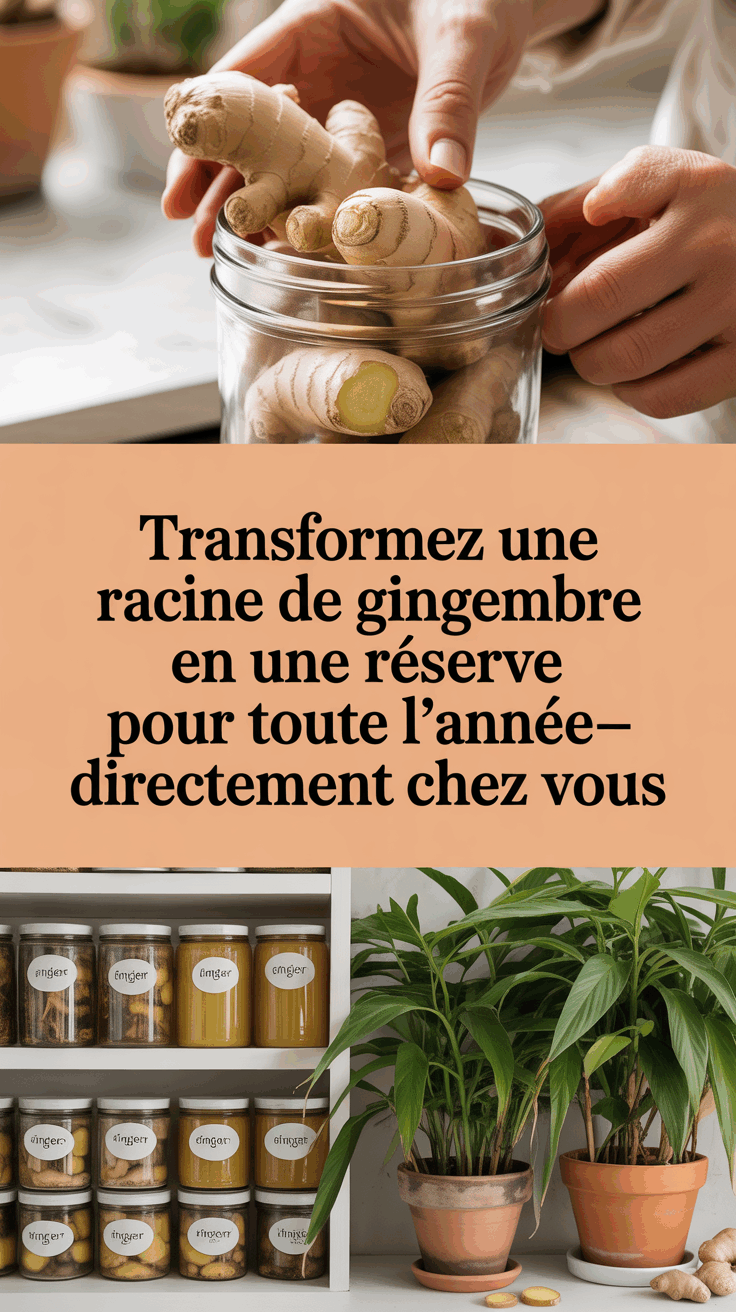 Transformez une racine de gingembre en une réserve pour toute l&rsquo;année—directement chez vous