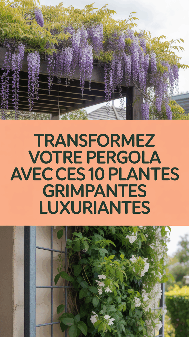 Transformez votre pergola avec ces 10 plantes grimpantes luxuriantes