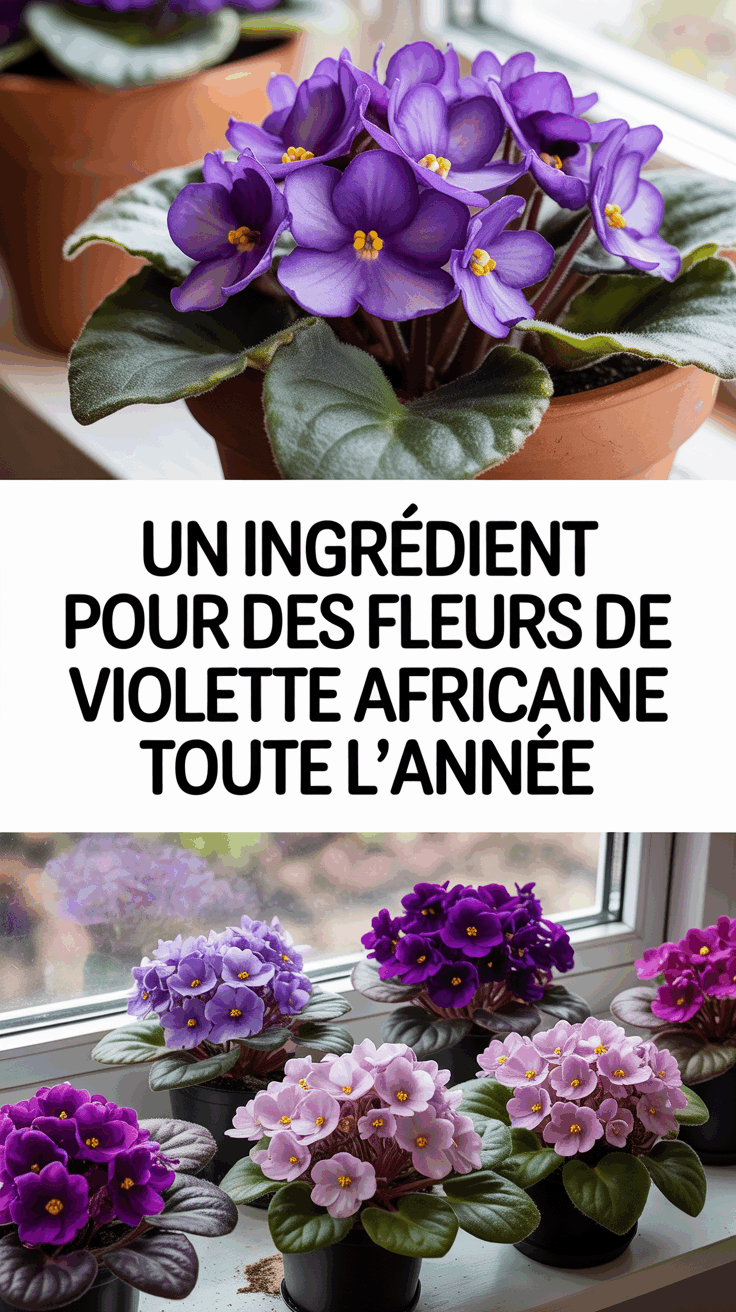 Un ingrédient pour des fleurs de violette africaine toute l&rsquo;année