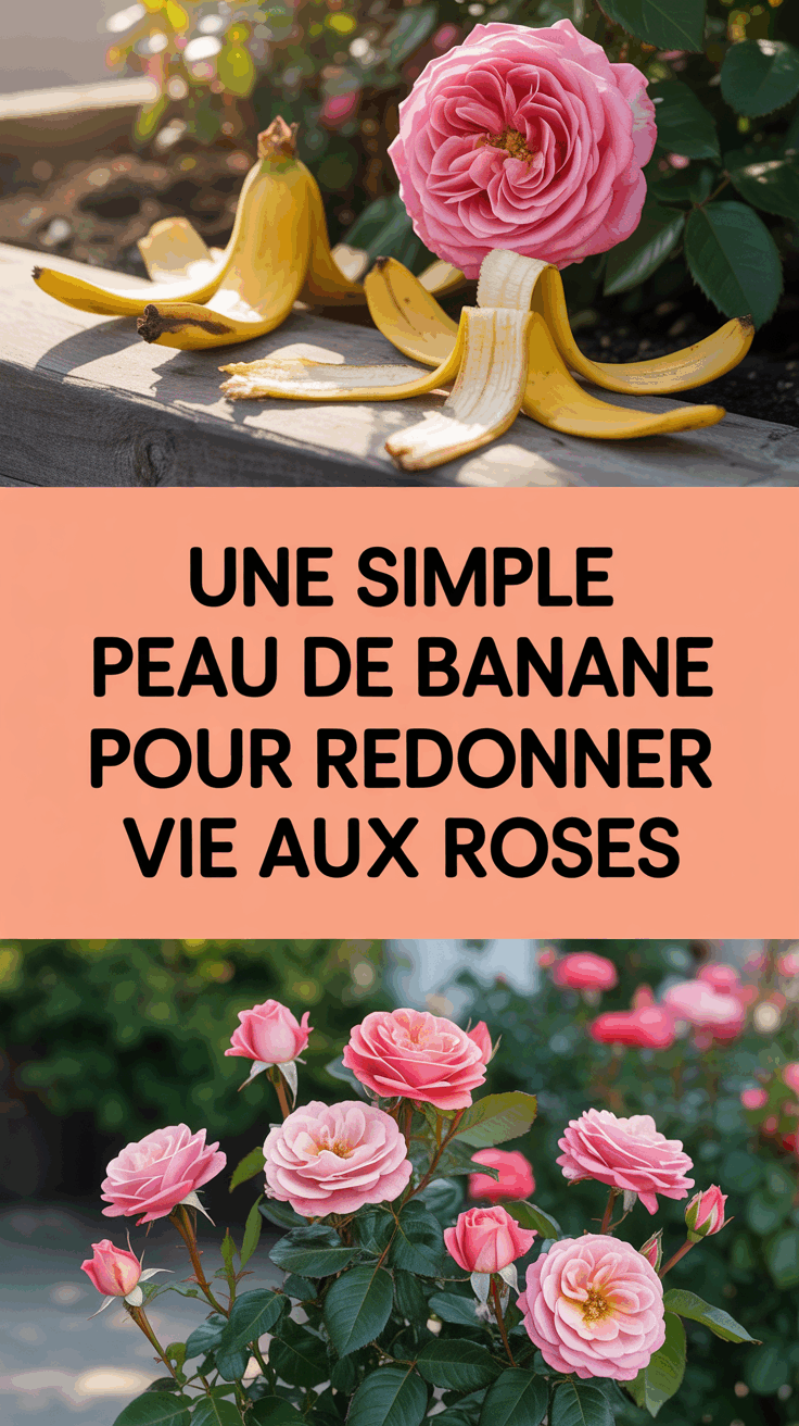 Une simple peau de banane suffit pour redonner vie aux roses