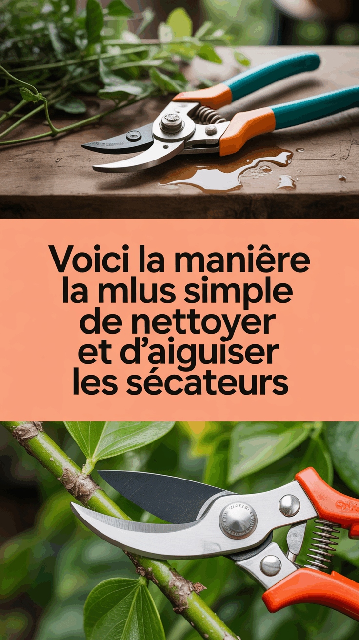 Voici la manière la plus simple de nettoyer et d&rsquo;aiguiser les sécateurs