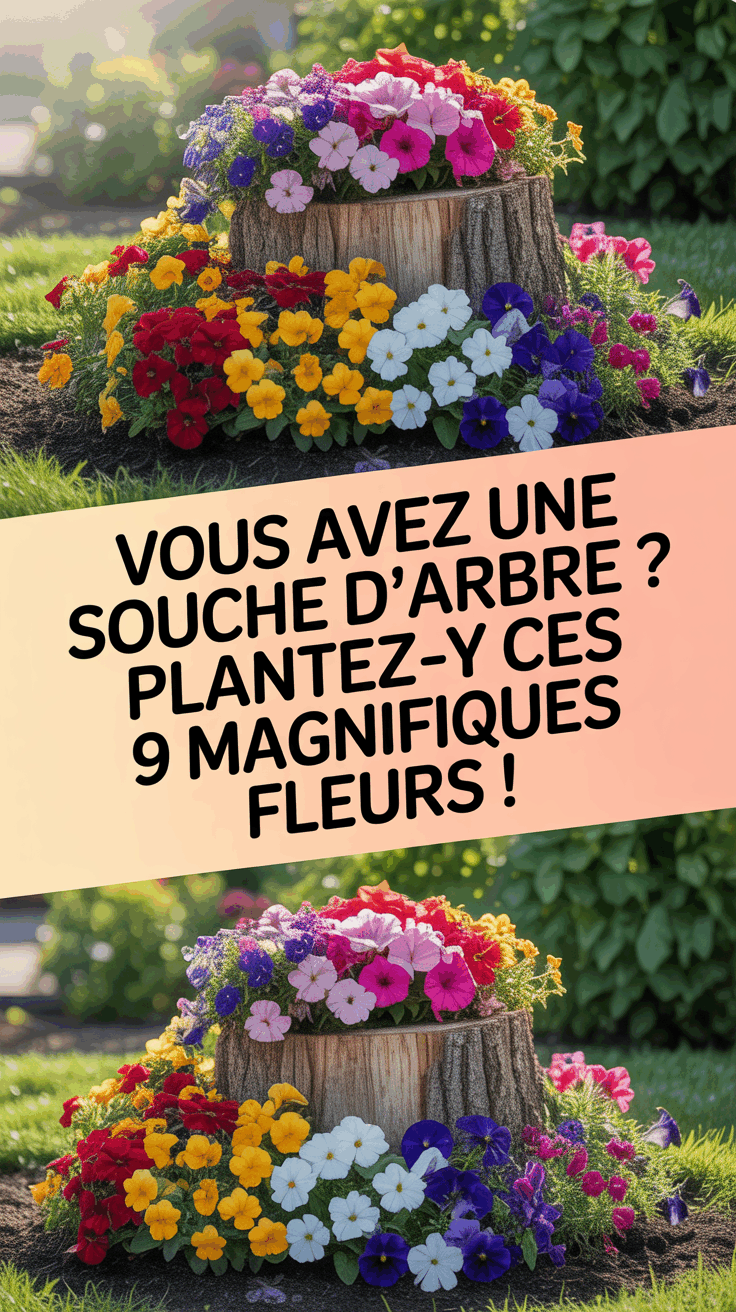 Vous avez une souche d'arbre ? Plantez-y ces 9 magnifiques fleurs !