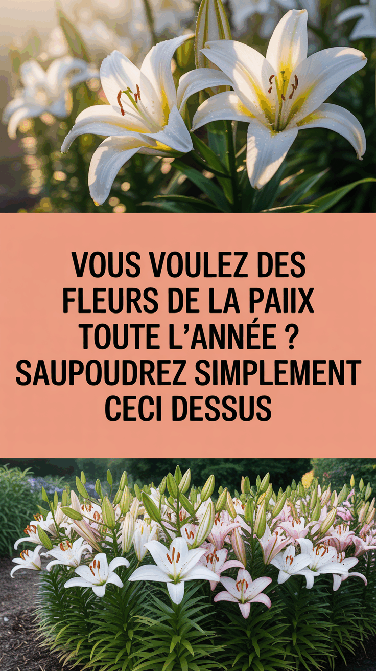 Vous voulez des fleurs de lys de la paix toute l&rsquo;année ? Saupoudrez simplement ceci dessus