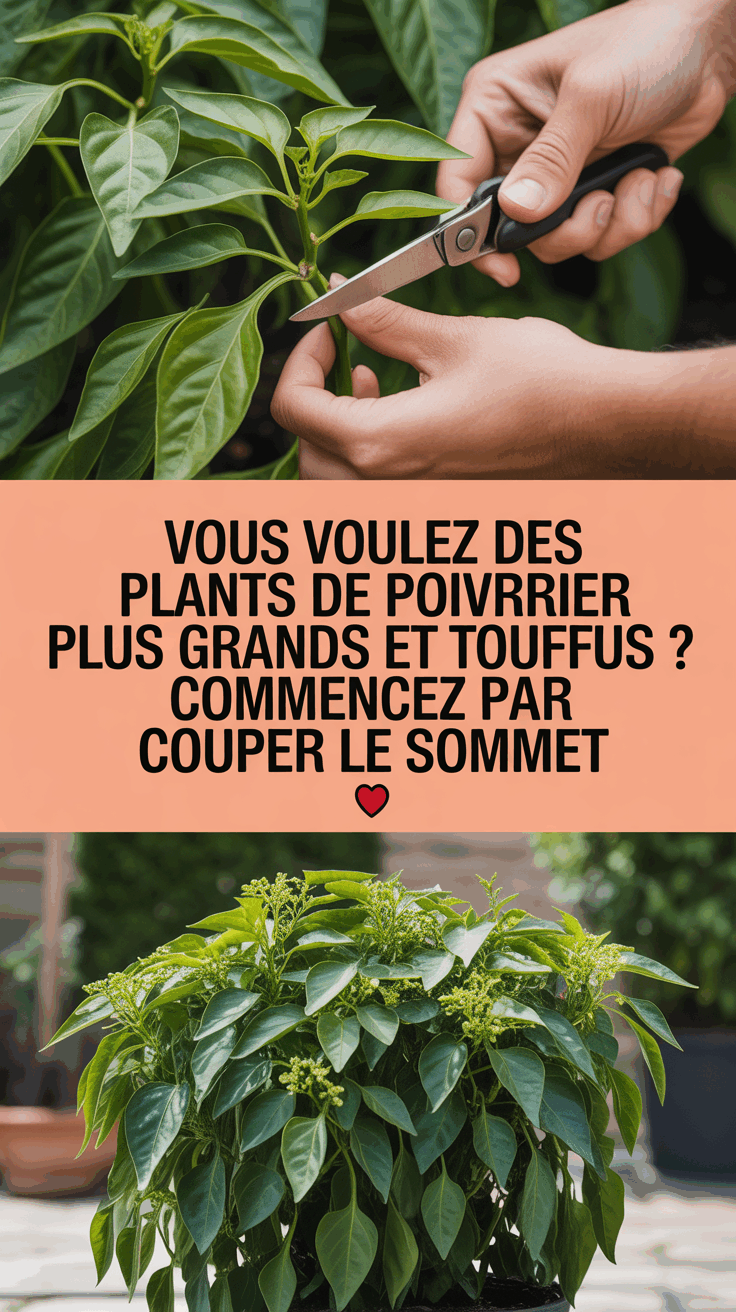 Vous voulez des plants de poivrier plus grands et touffus ? Commencez par couper le sommet