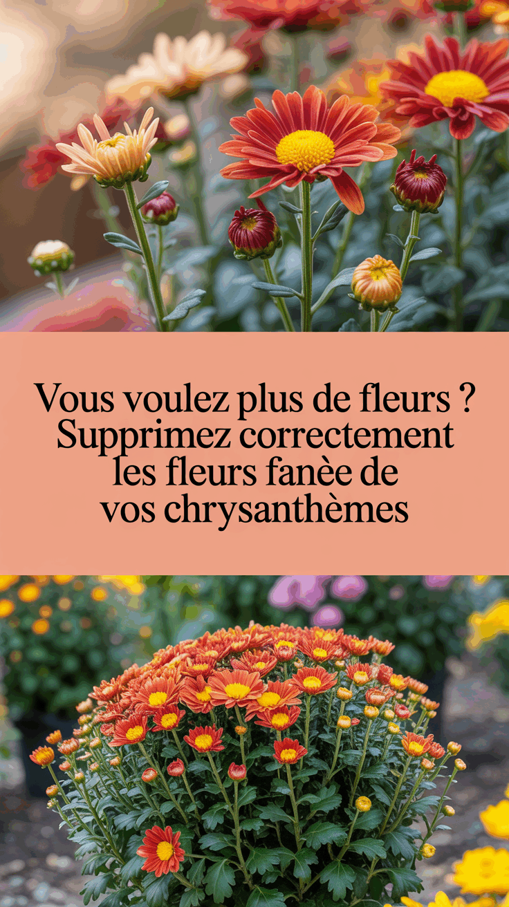 Vous voulez plus de fleurs ? Supprimez correctement les fleurs fanées de vos chrysanthèmes