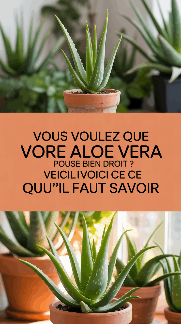 Vous voulez que votre aloe vera pousse bien droit ? Voici ce qu’il faut savoir