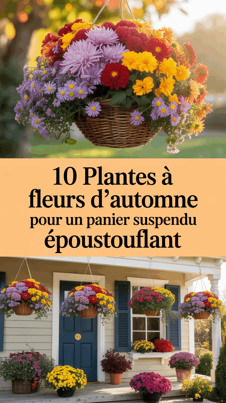 10 Plantes à fleurs d&rsquo;automne pour un panier suspendu époustouflant
