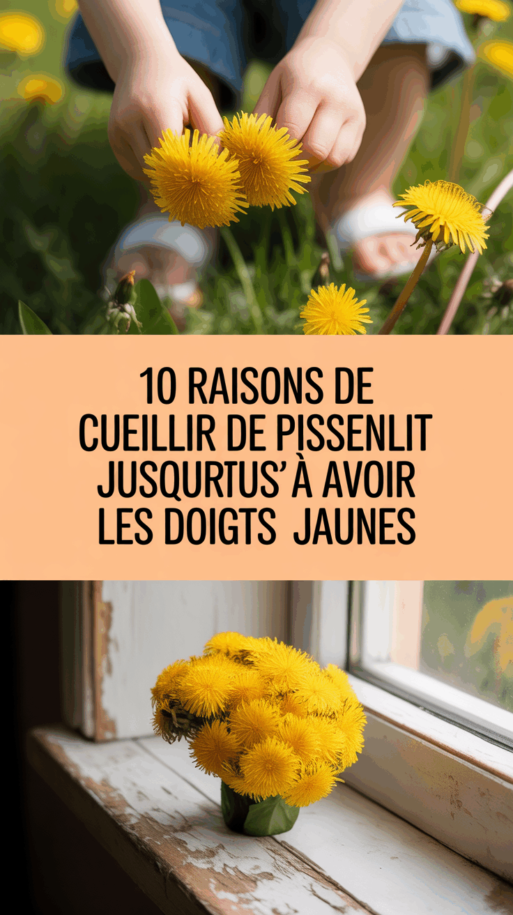 10 raisons de cueillir des fleurs de pissenlit jusqu&rsquo;à avoir les doigts jaunes