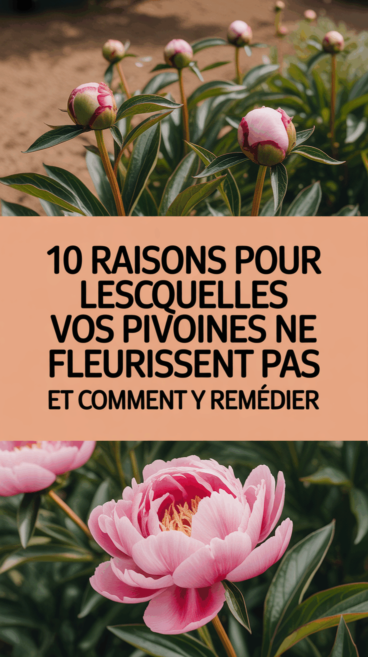 10 raisons pour lesquelles vos pivoines ne fleurissent pas et comment y remédier