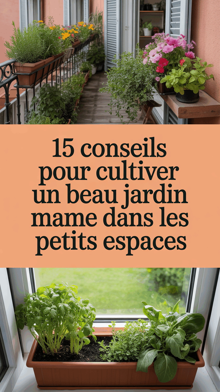 15 conseils pour cultiver un beau jardin même dans les plus petits espaces