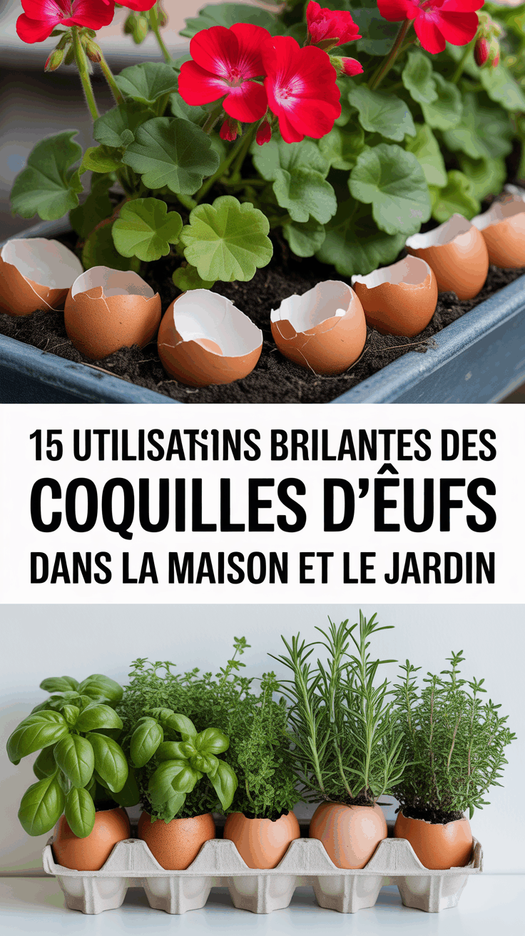 15 utilisations brillantes des coquilles d&rsquo;œufs dans la maison et le jardin