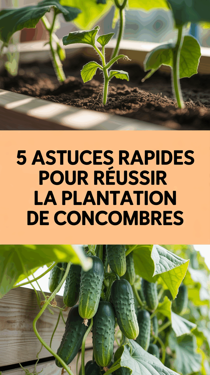 5 astuces rapides pour réussir la plantation de concombres