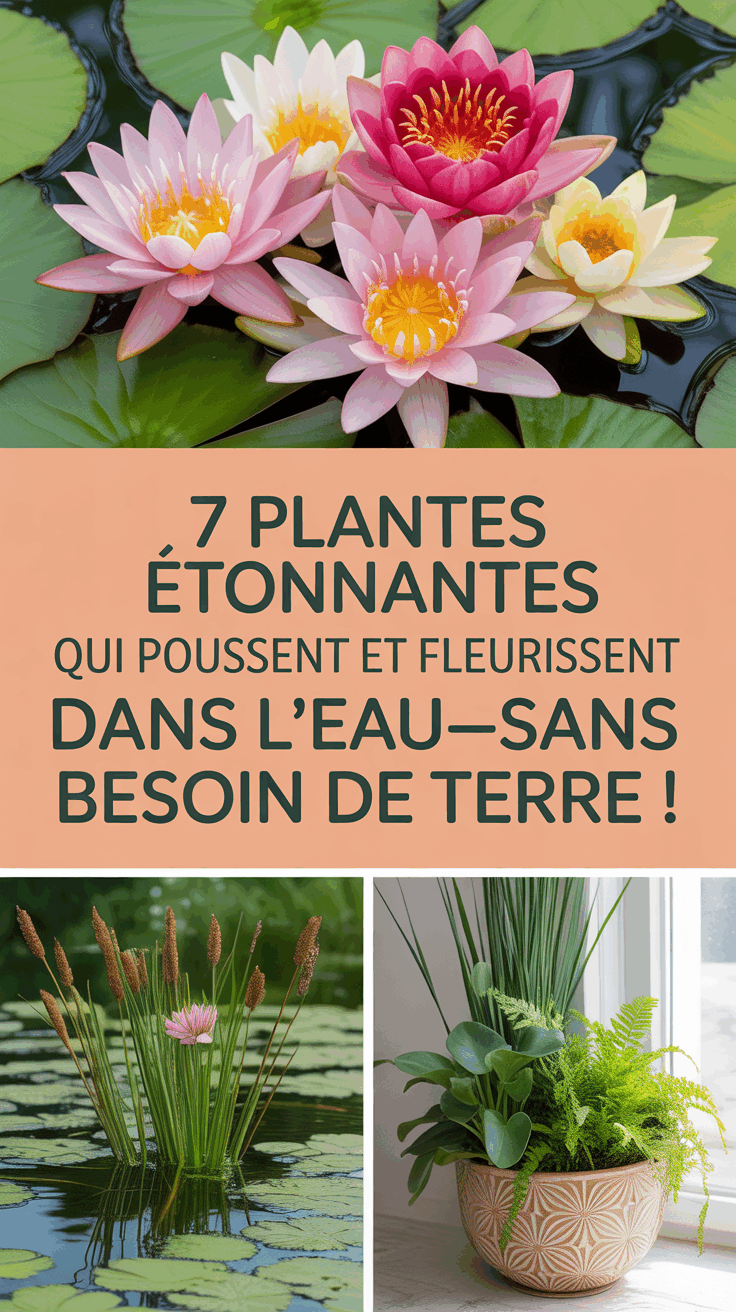 7 Plantes Étonnantes Qui Poussent et Fleurissent dans l&rsquo;Eau—Sans Besoin de Terre !