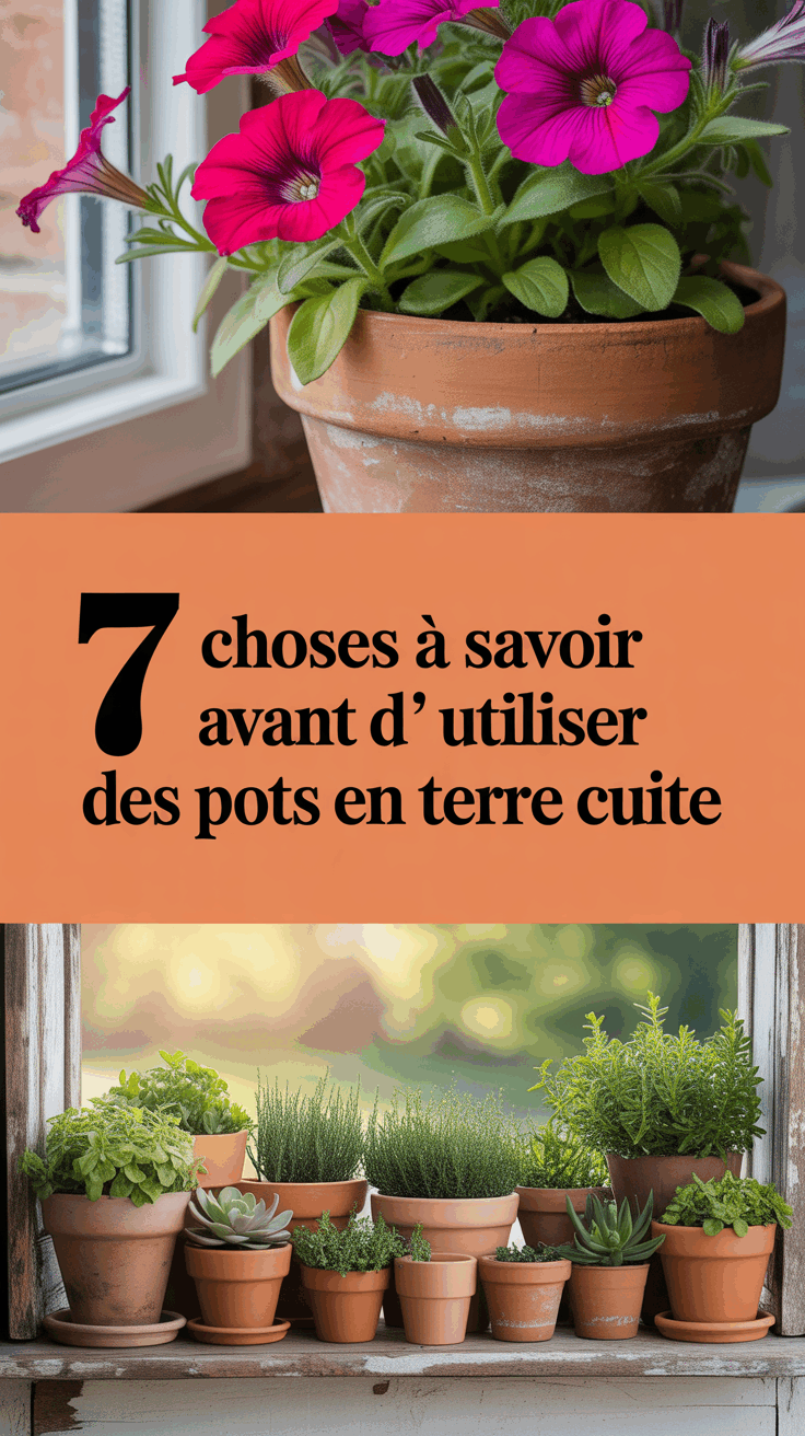 7 choses à savoir avant d&rsquo;utiliser des pots en terre cuite