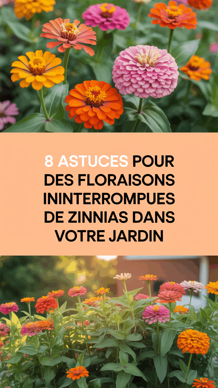 8 Astuces pour des Floraisons Ininterrompues de Zinnias dans Votre Jardin