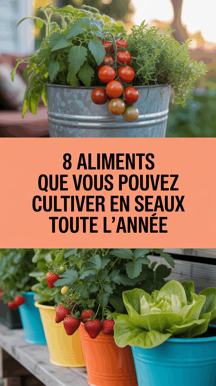 8 aliments que vous pouvez cultiver en seaux toute l'année