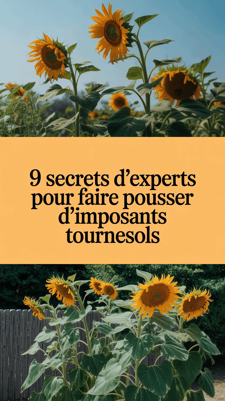 9 Secrets d’Experts pour Faire Pousser d’Imposants Tournesols