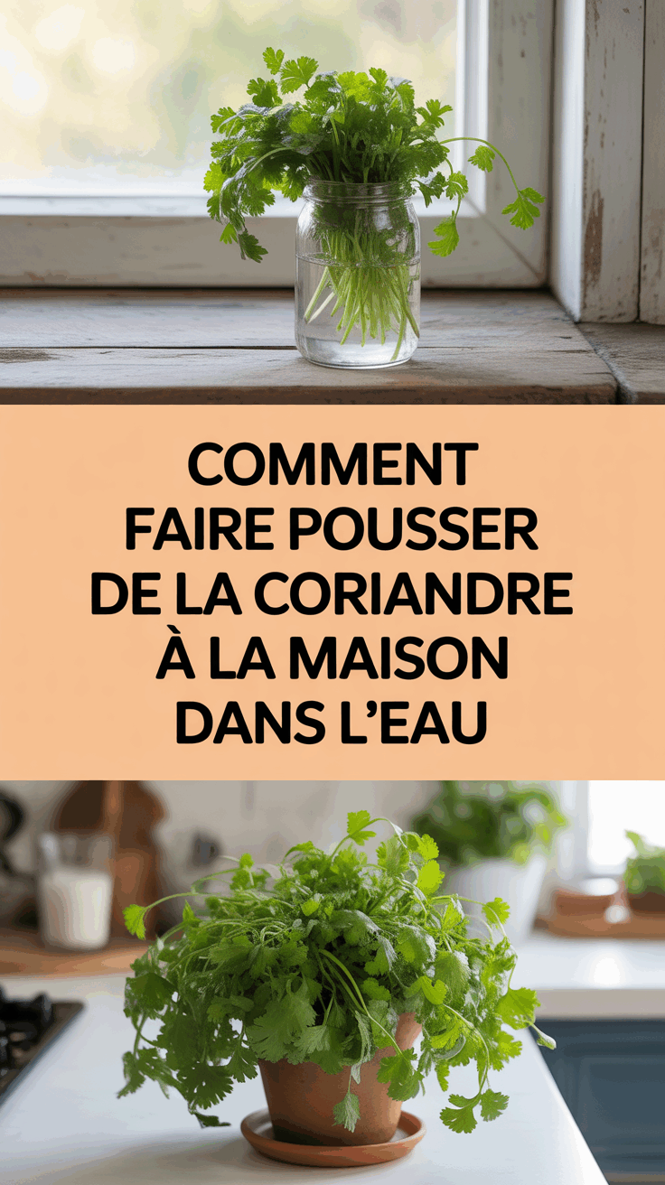 Comment faire pousser de la coriandre à la maison dans l&rsquo;eau