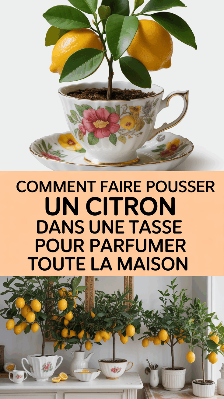 Comment faire pousser un citron dans une tasse pour parfumer toute la maison