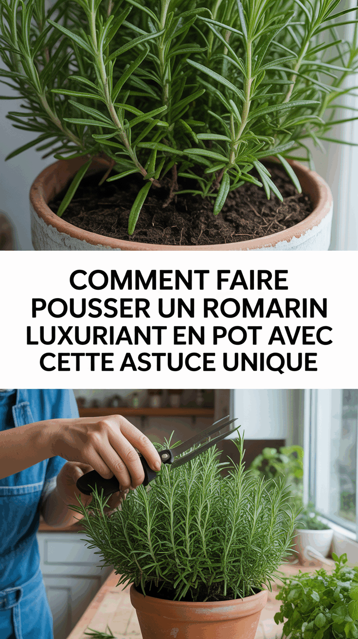 Comment faire pousser un romarin luxuriant en pot avec cette astuce unique