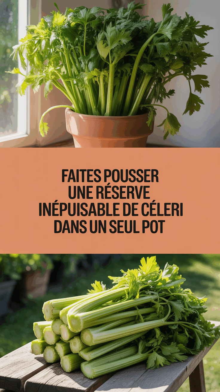 Faites Pousser une Réserve Inépuisable de Céleri dans un Seul Pot