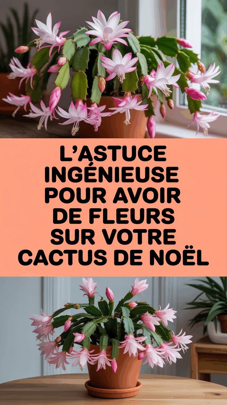 L&rsquo;astuce ingénieuse pour avoir plus de fleurs sur votre cactus de Noël