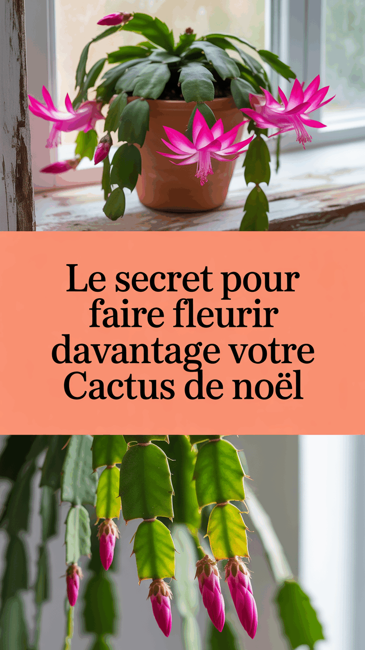 Le secret pour faire fleurir davantage votre cactus de Noël