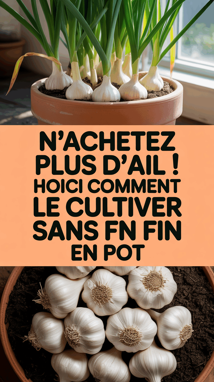 N’achetez plus d’ail ! Voici comment le cultiver sans fin en pot