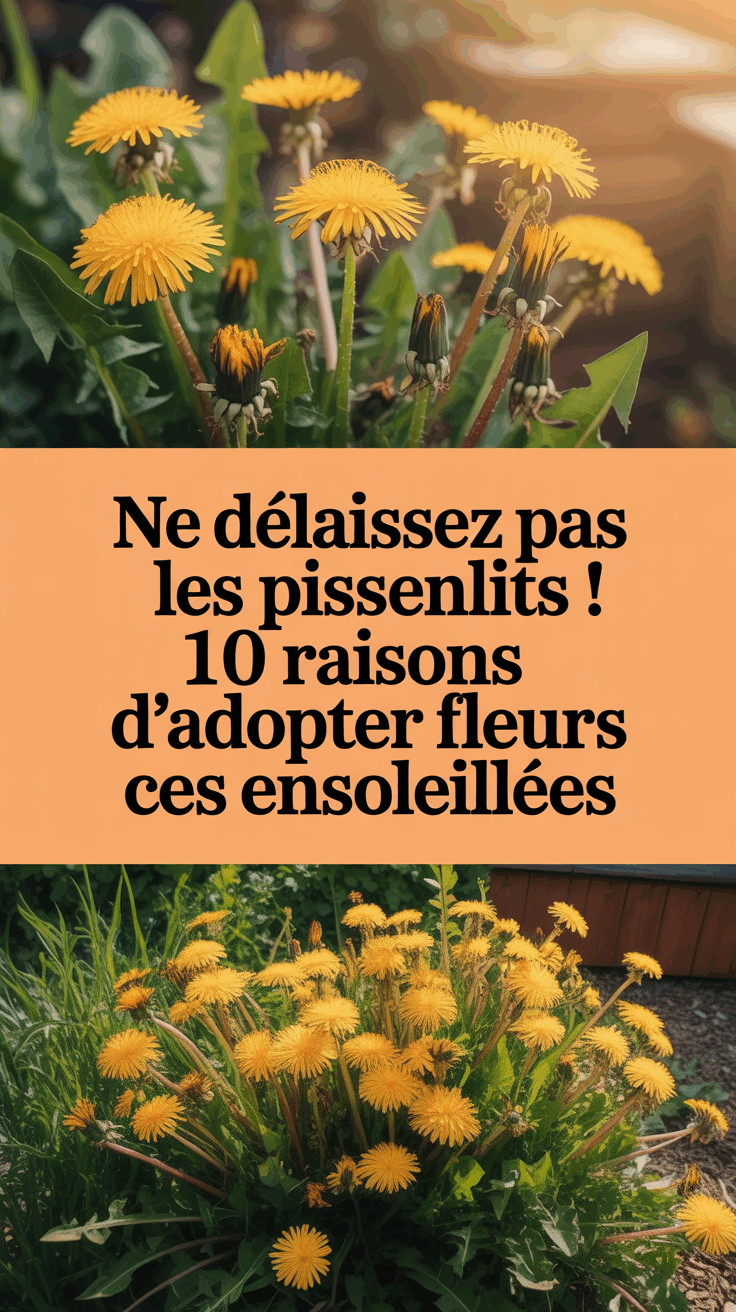 Ne Délaissez Pas les Pissenlits ! 10 Raisons d’Adopter Ces Fleurs Ensoleillées