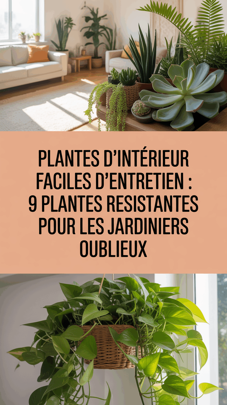 Plantes d&rsquo;intérieur faciles d&rsquo;entretien : 9 plantes résistantes pour les jardiniers oublieux