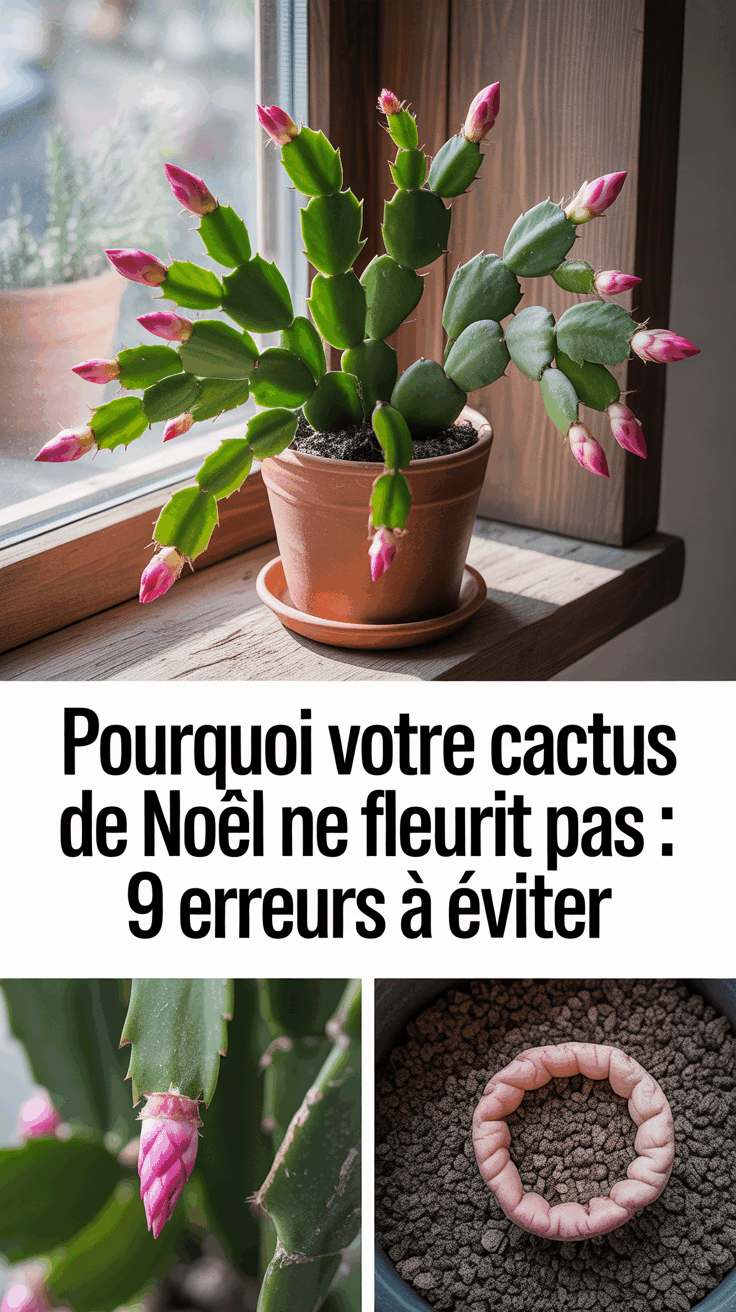Pourquoi votre cactus de Noël ne fleurit pas : 9 erreurs à éviter