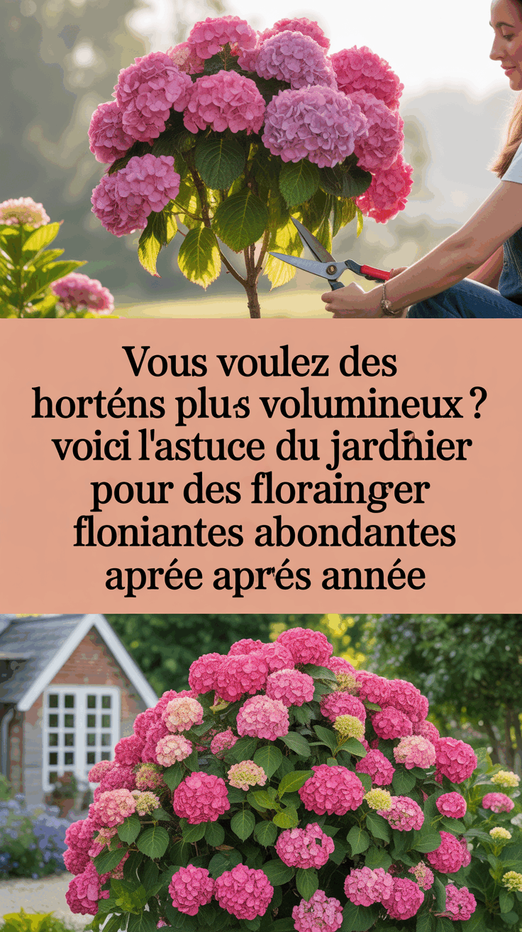 Vous voulez des hortensias plus volumineux ? Voici l’astuce du jardinier pour des floraisons abondantes année après année
