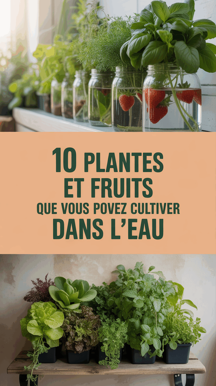 10 Plantes et Fruits que Vous Pouvez Cultiver dans l'Eau