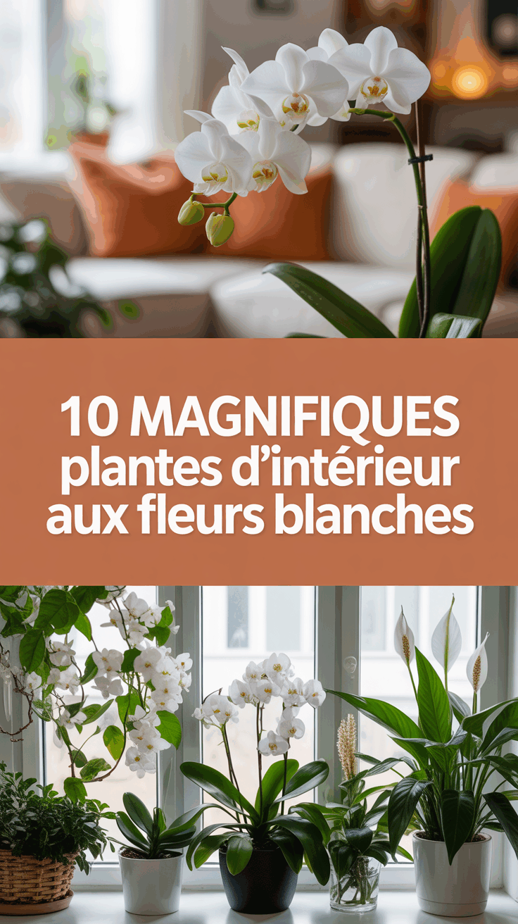 10 magnifiques plantes d’intérieur aux fleurs blanches