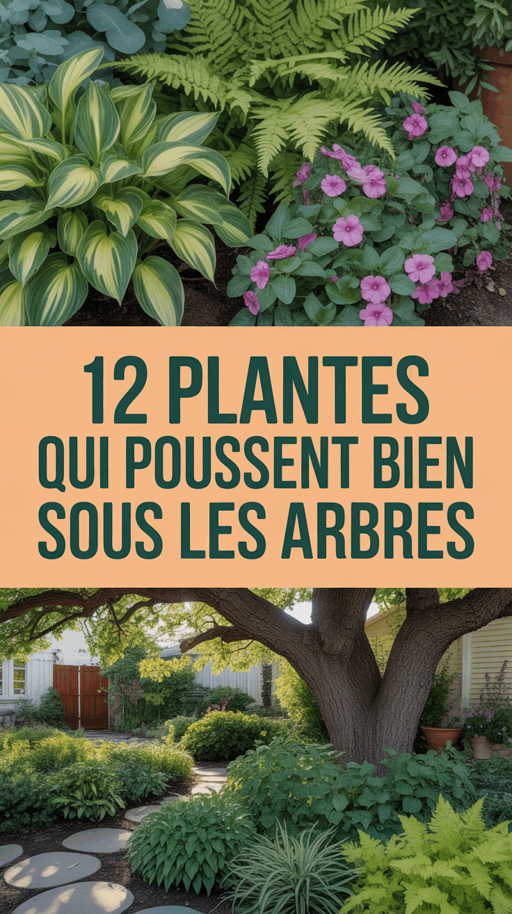 12 Plantes qui poussent bien sous les arbres