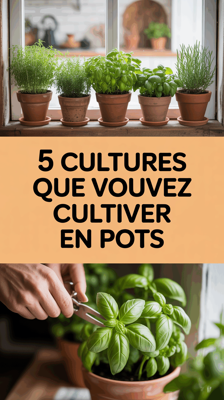 5 Cultures que vous pouvez cultiver en pots