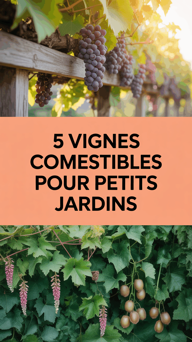 5 Vignes Comestibles pour Petits Jardins