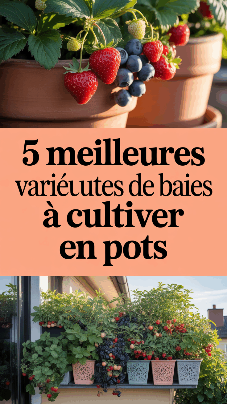 5 meilleures variétés de baies à cultiver en pots