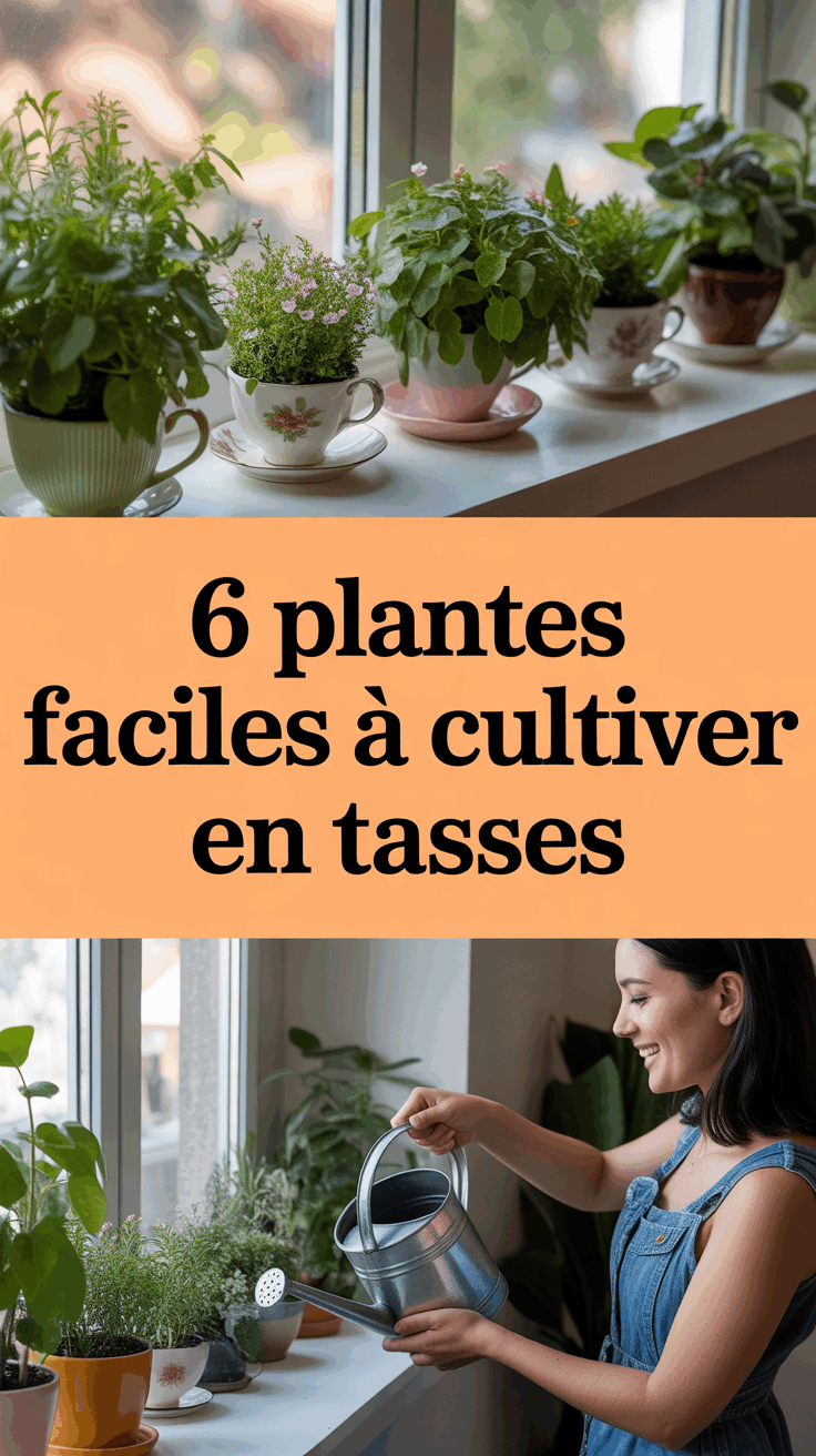 6 Plantes Faciles à Cultiver en Tasses