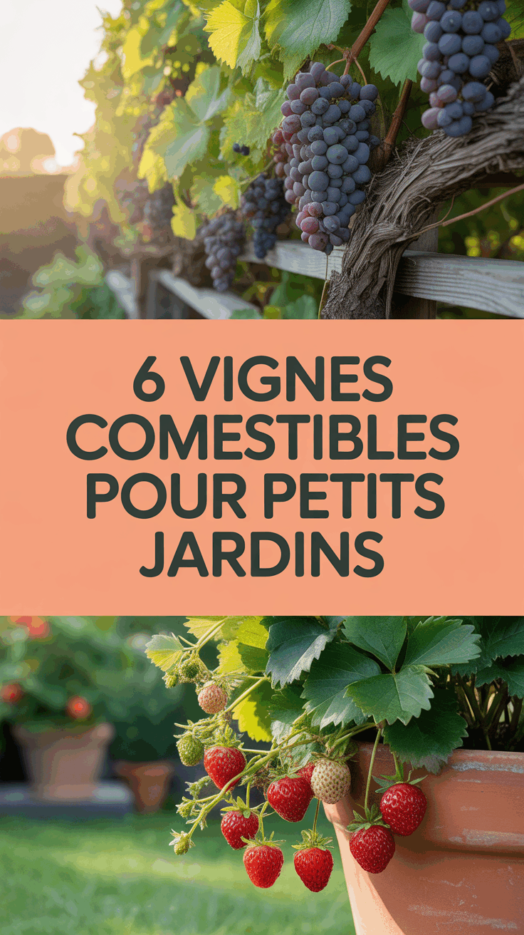 6 Vignes comestibles pour petits jardins