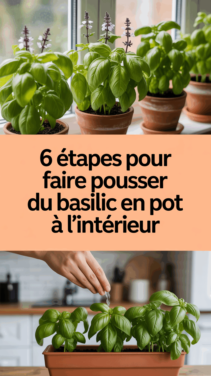 6 étapes pour faire pousser du basilic en pot à l'intérieur