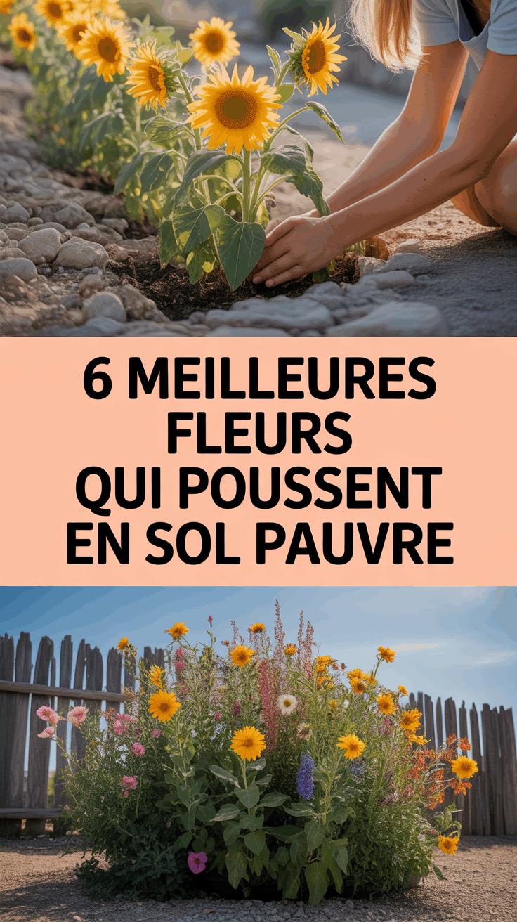 6 meilleures fleurs qui poussent en sol pauvre